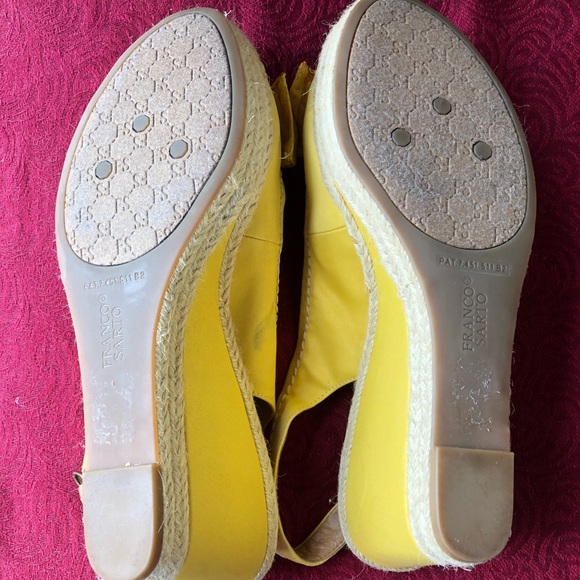 EUC Yellow Espadrilles- Franco Sarto Artists Collection- size 11M - Picture 5 of 5